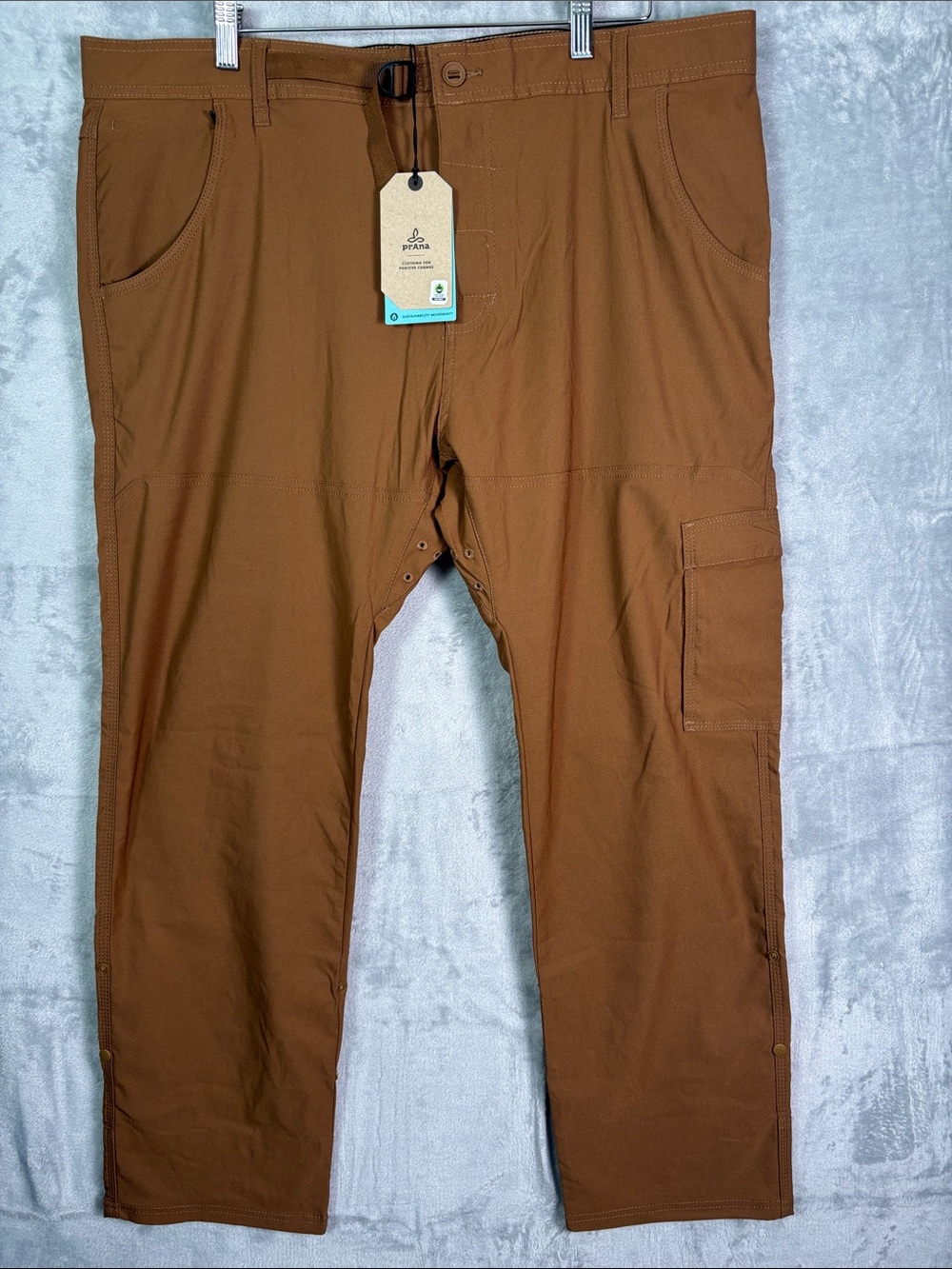 NWT New Prana Sepia Brown Stretch Zion Pants Mens Size 42x30